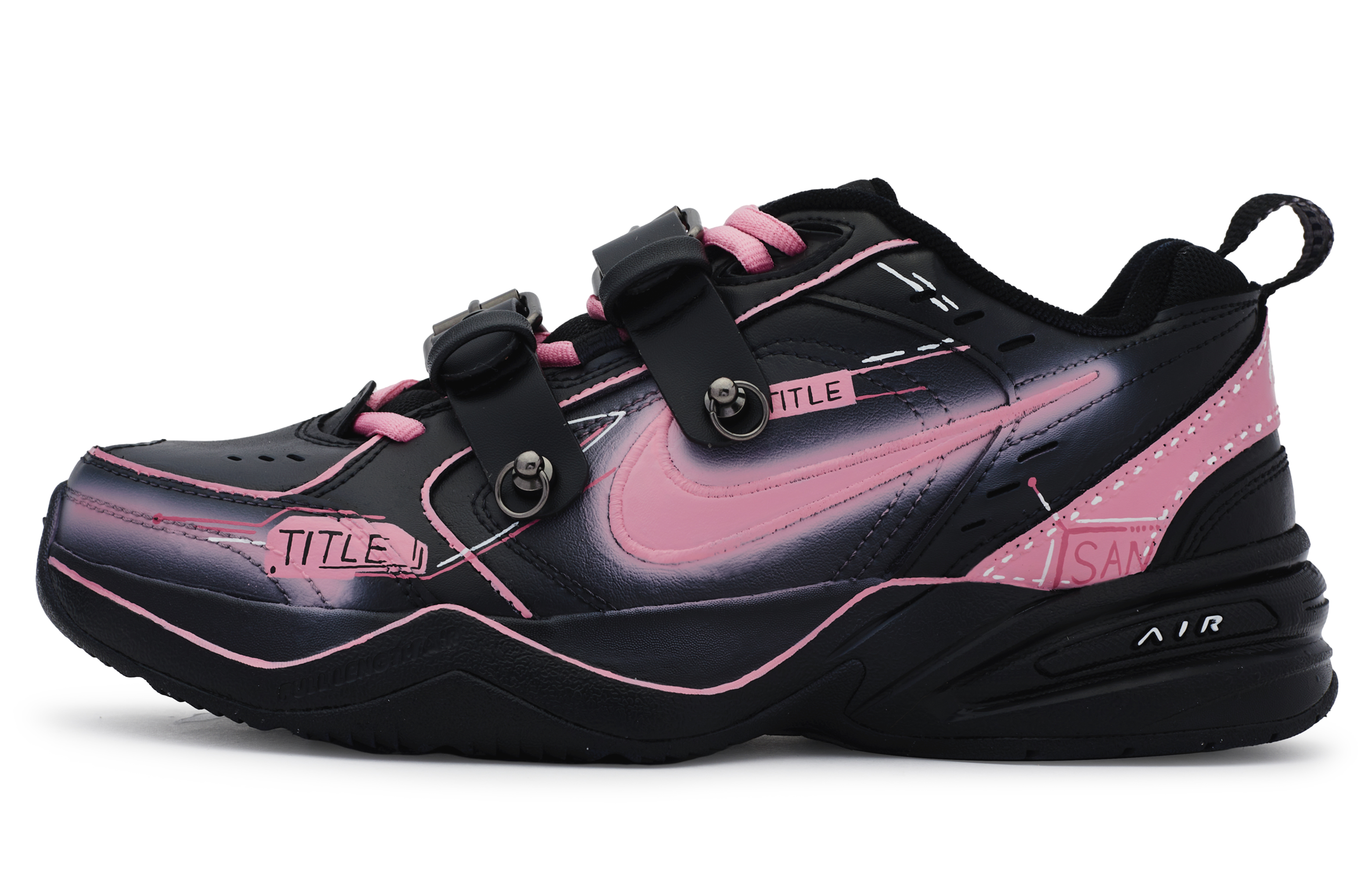 

Массивные кроссовки Nike Air Monarch 4 унисекс, Black/Pink