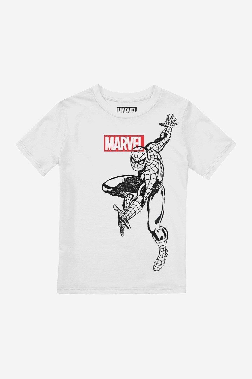 

Футболка с контуром «Человек-паук» для мальчиков Marvel, белый