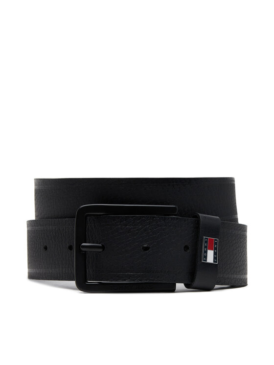

Ремень мужской Tjm Elevated Flag Leather 3.5 AM0AM13291 Tommy Jeans, черный