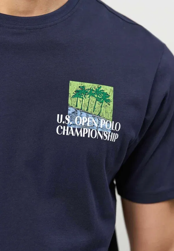 Футболка с принтом Umdalha U.S. Polo Assn., темно-сапфировый — фото 4
