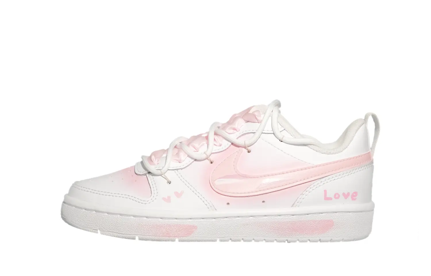 

Кроссовки Court Borough Low 2 Love Express с нескользящей подошвой для детей и подростков Nike, белый