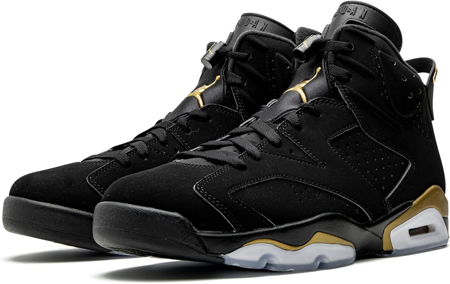 Мужские кроссовки Nike Air Jordan 6 Retro, черный/золотой — фото 2