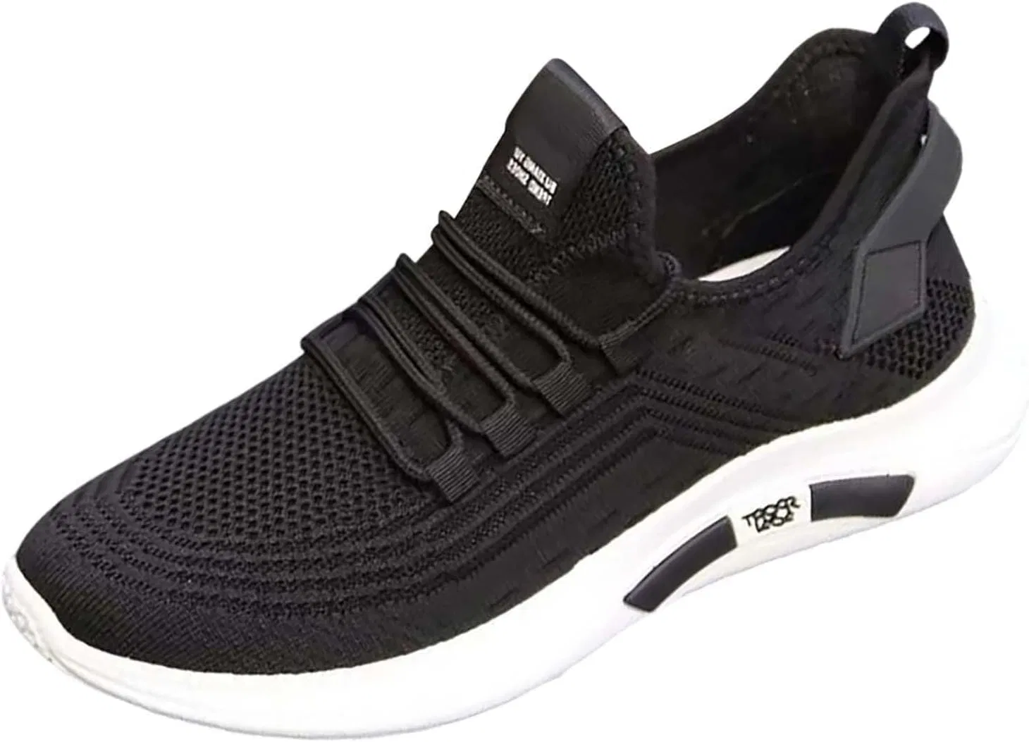 Кроссовки Herren,Herrenschuhe Sommer Neue atmungsaktive Mesh Schuhe Schuhe Herren Sport Freizeit rutschfeste kleine weiße Schuhe Generic, Schwarz