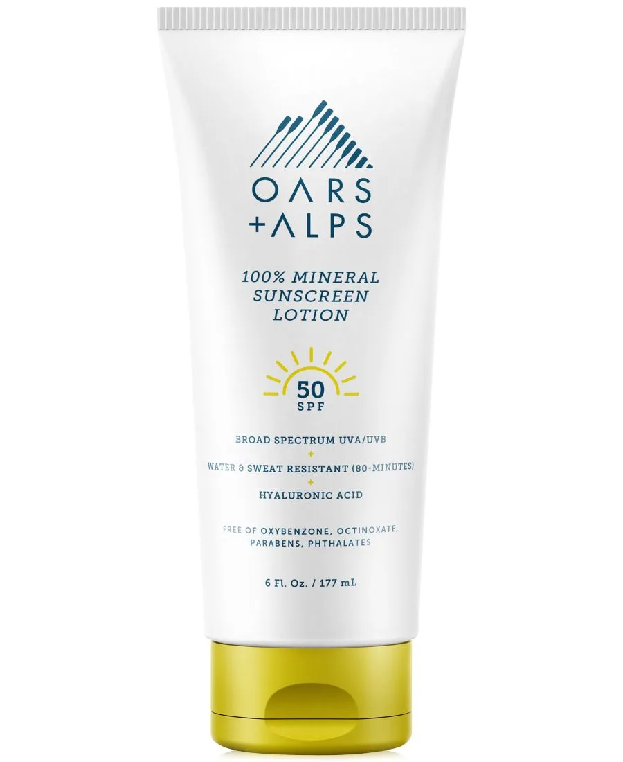 Oars + Alps 100% минеральный солнцезащитный лосьон SPF 50, 170 мл