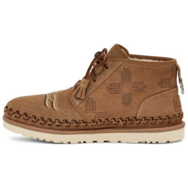 Зимние ботинки мужские Ugg с декоративной вышивкой, коричневый — фото 2