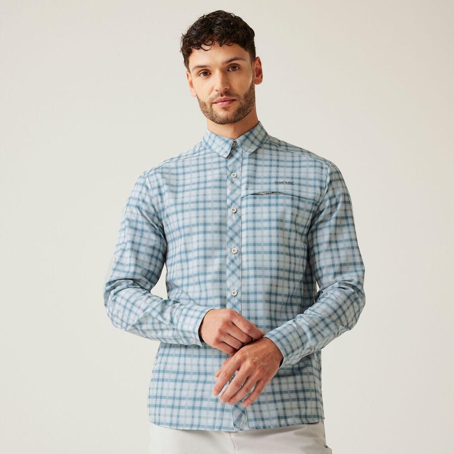 

REGATTA Мужская походная рубашка с длинным рукавом — идеально подходит для активного отдыха.