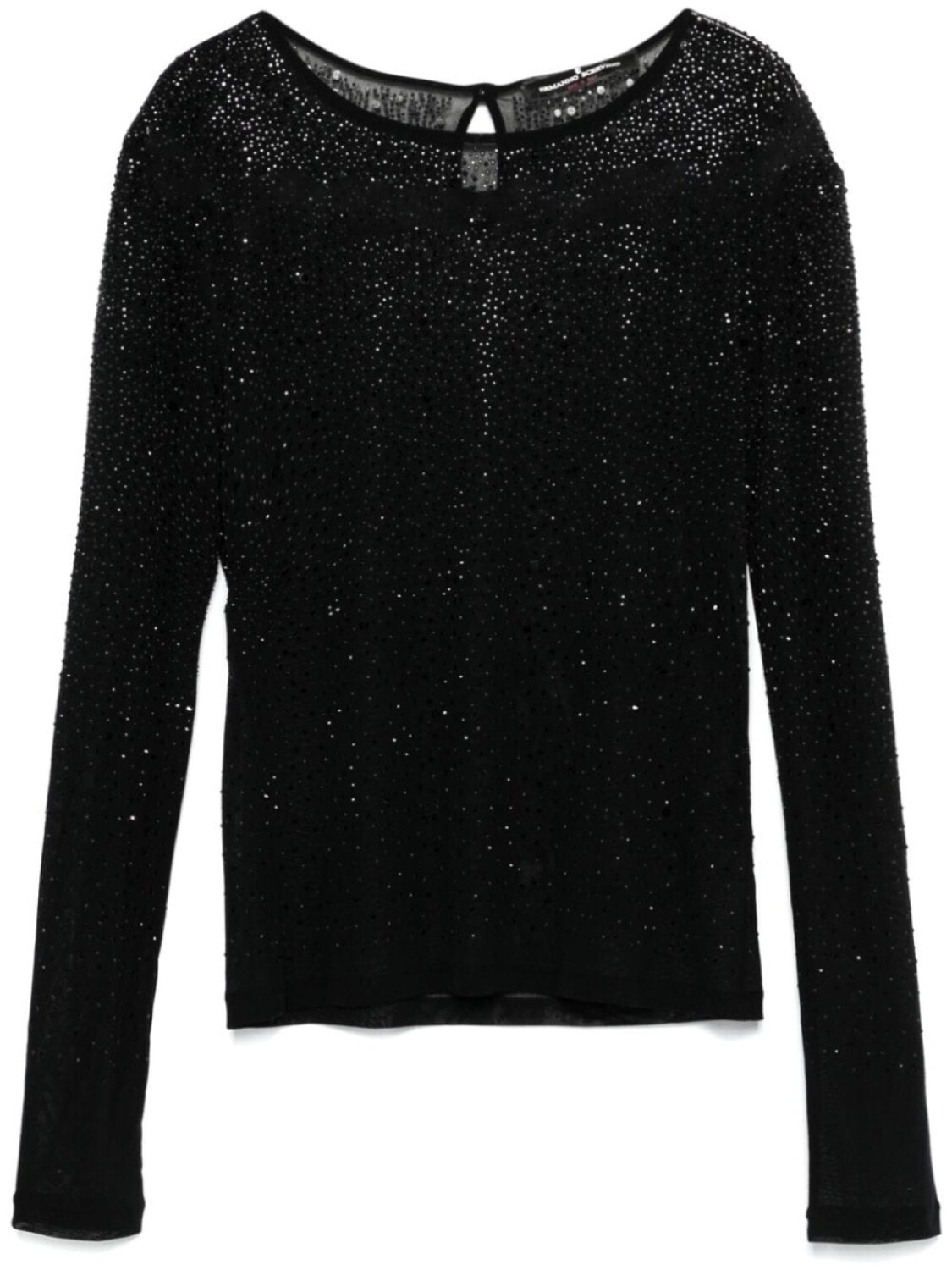 

Ermanno Scervino топ со стразами, черный
