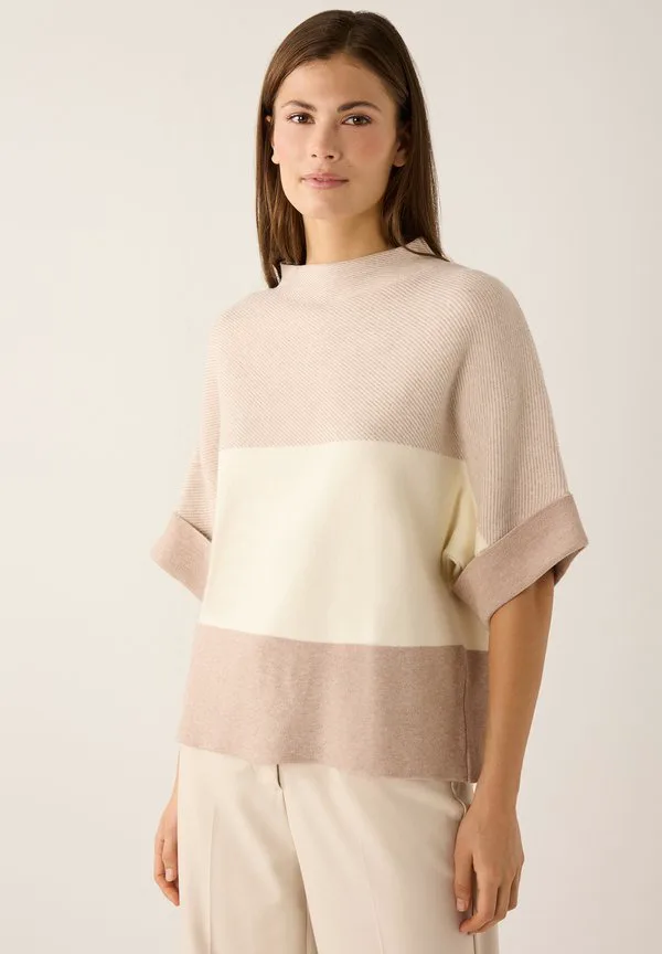 

Футболка с принтом weiter halbarm More & More, Beige Offwhite, Белый, Футболка с принтом weiter halbarm More & More, Beige Offwhite