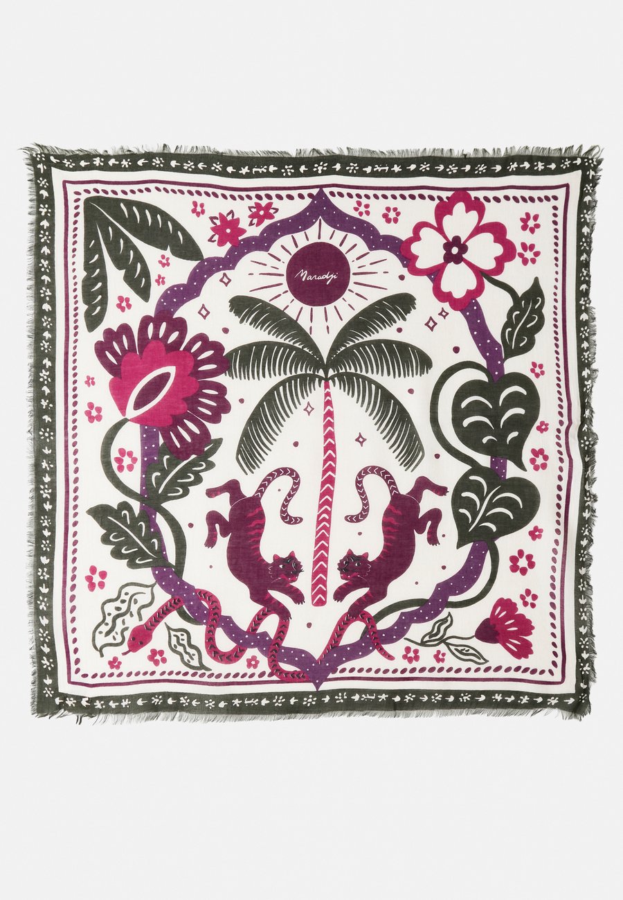 

Шарф Maradji TIGER IN THE PALMERAIE FIGUE, Figue/Bordeaux