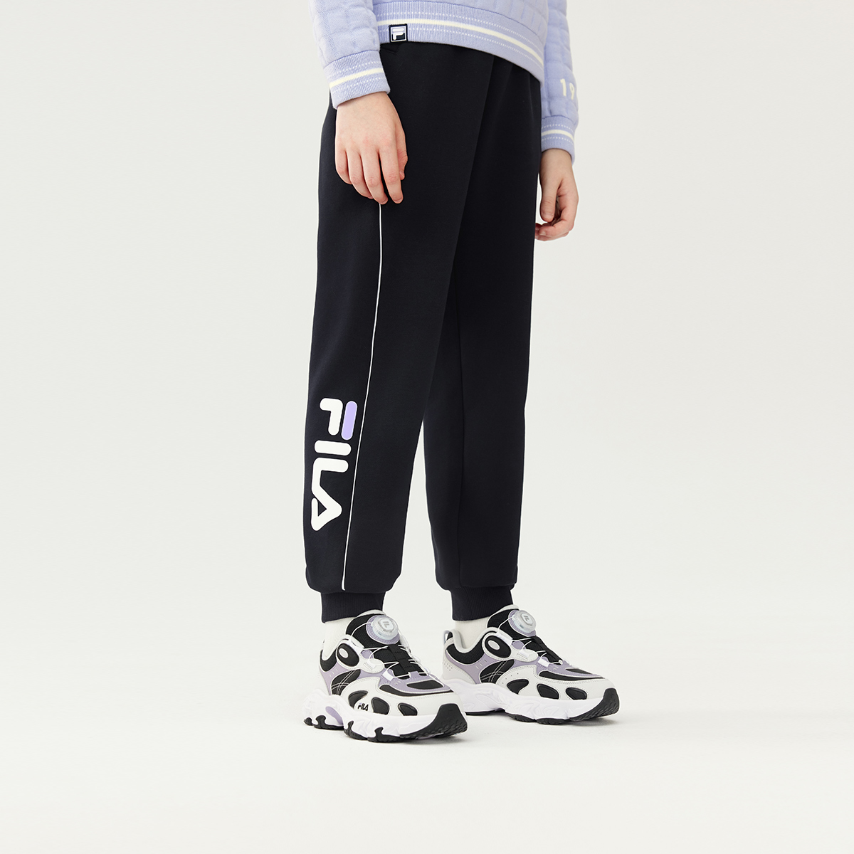 FILA KIDS Детские вязаные спортивные штаны Legend Blue — фото 3