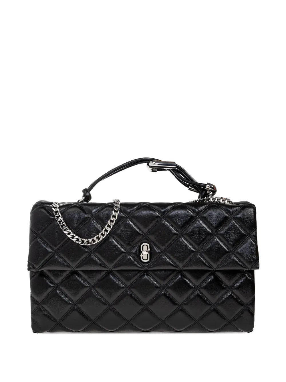 

Стеганая сумка-тоут с цепочкой MARC JACOBS, черный