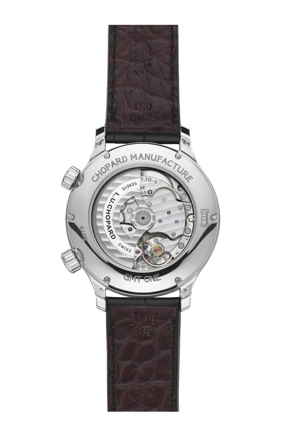 L.U.C GMT ONE 42 мм, автоматические, нержавеющая сталь - 168579-3001 CHOPARD, черный — фото 2