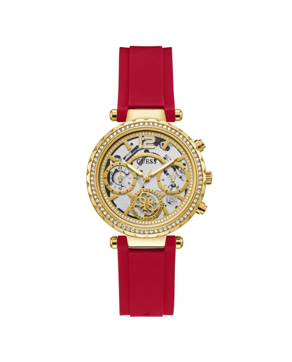 

Женские часы Solstice GW0484L1 с силиконовым ремешком и красным ремешком Guess, красный