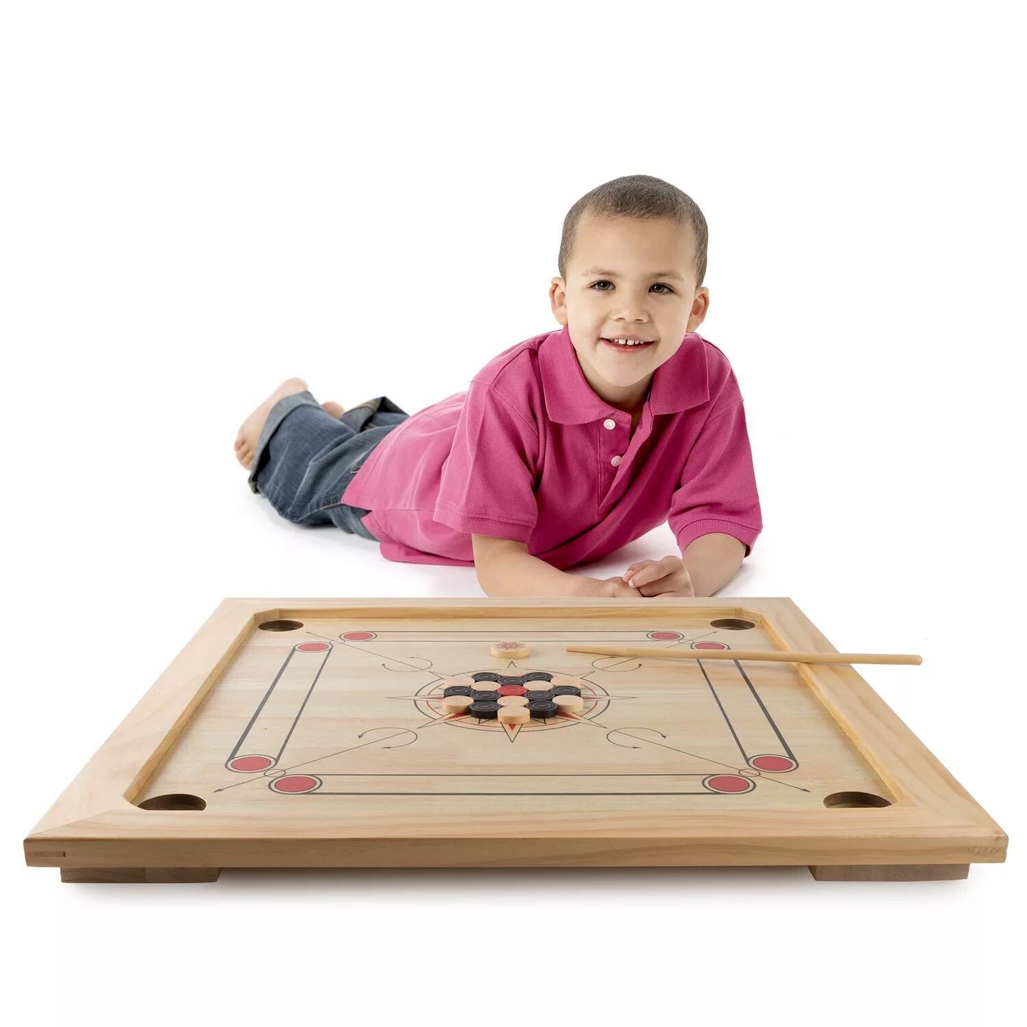 Привет! Играть! Настольная игра Carrom — классическая настольная игра «Strike and Pocket» Hey! Play! — фото 2