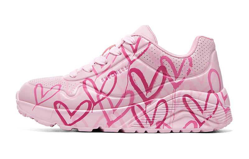 

Детские противоскользящие повседневные кроссовки Kids' Skechers Kids, розовый