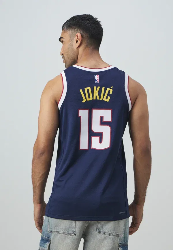 Футболка Nike Performance NBA Denver Nuggets Nikola Jokic Icon Swingman Club Wear, темно-синий — фото 4