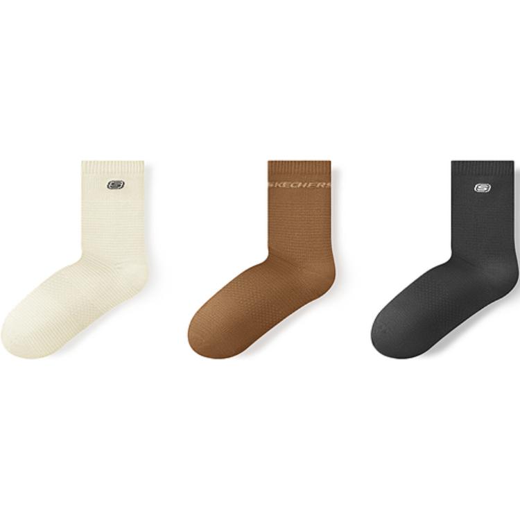 

Спортивные носки Mid Calf унисекс 3 пары Skechers, 3 пары (Галька/Темно-коричневый/Черный)