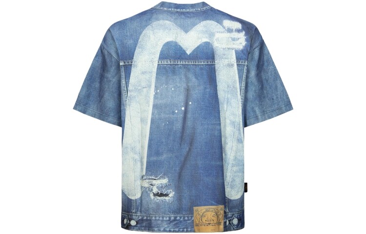 

Футболка мужская джинсовая синяя Evisu, синий