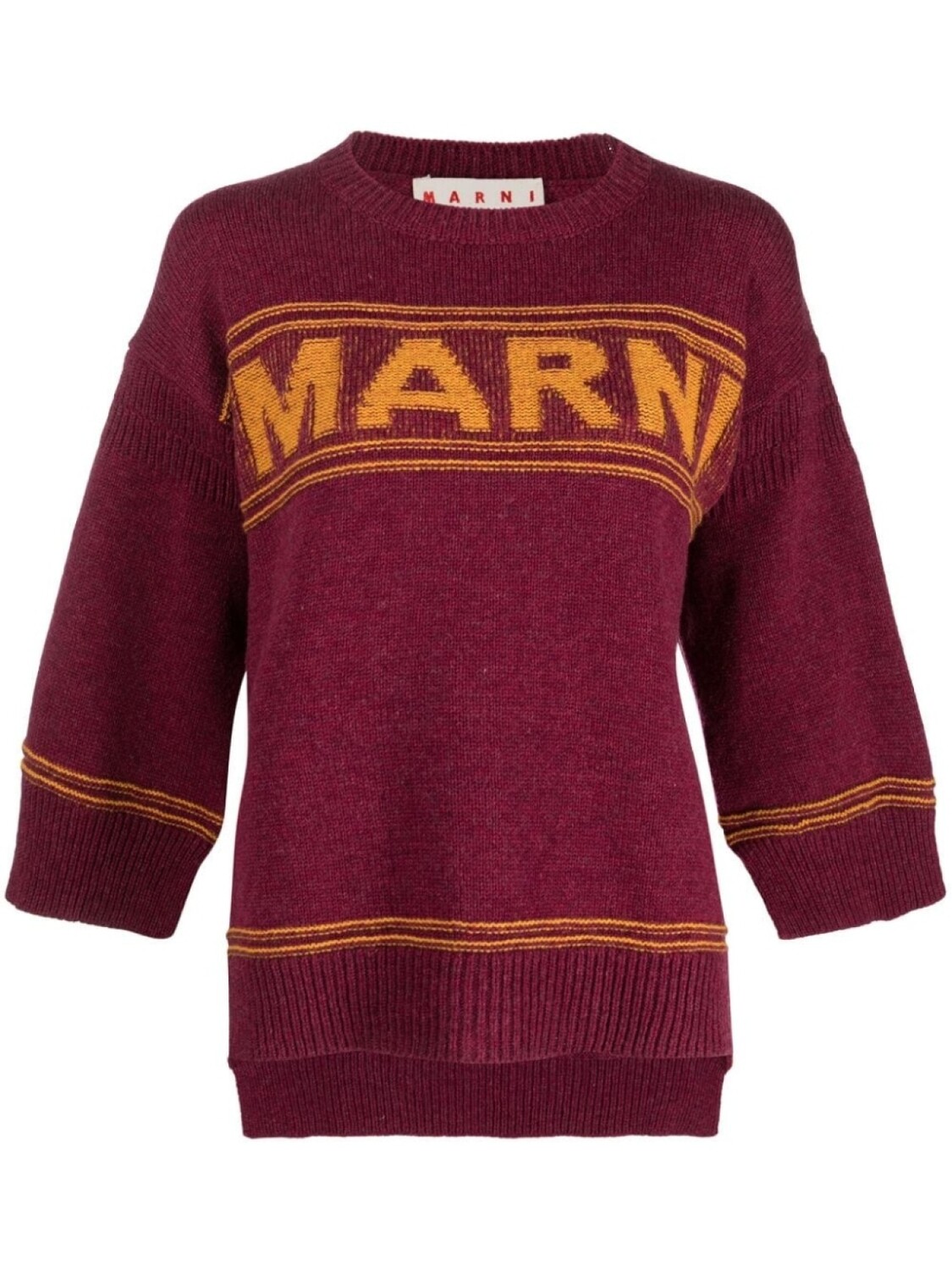 

Marni свитер из вирджинской шерсти с логотипом, красный
