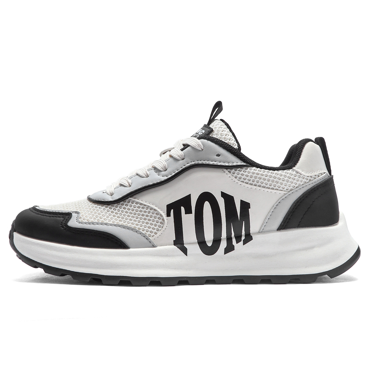 

TALKING TOM Кроссовки унисекс низкие бело-черные, цвет Black White