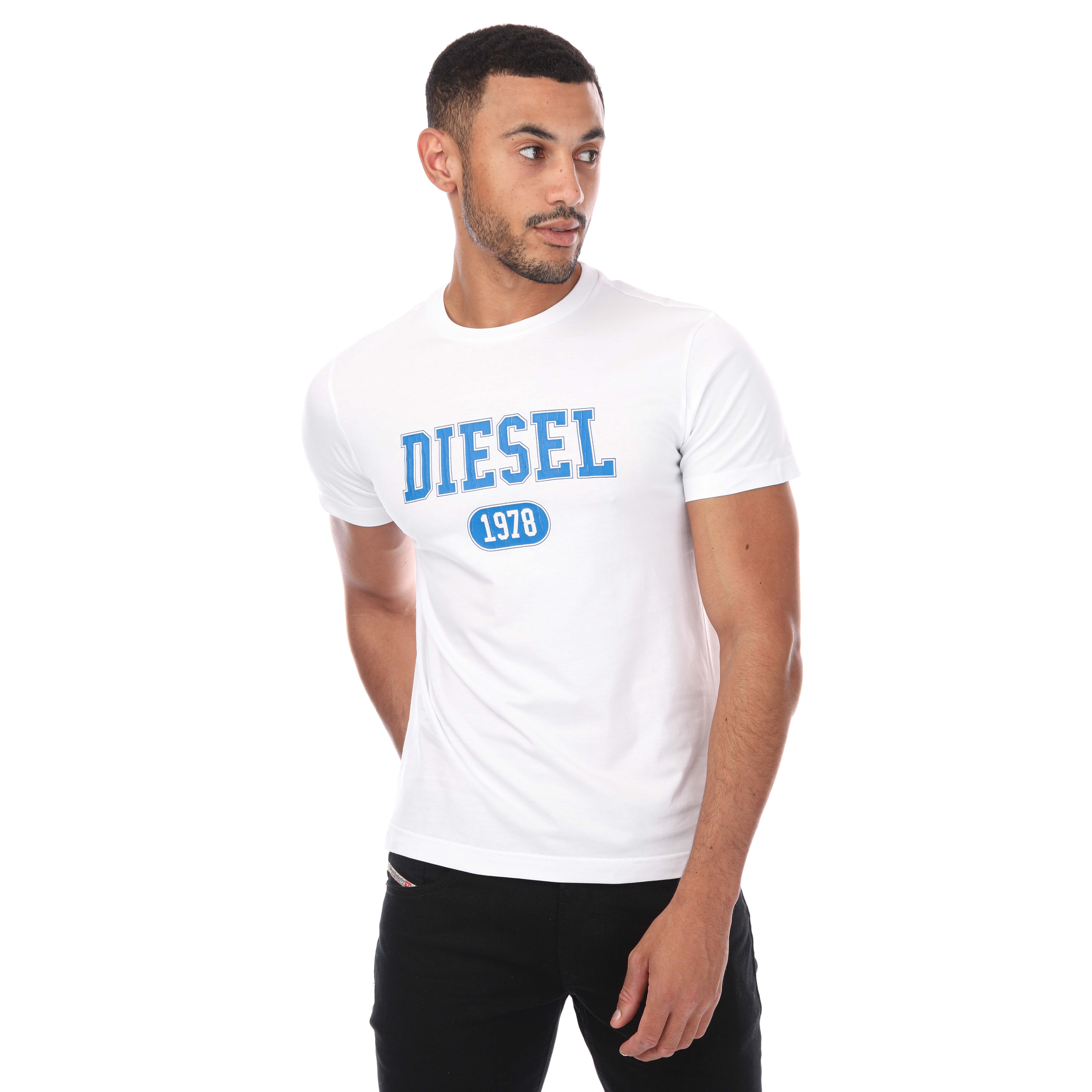 

Футболка t diegor pour homme en blanc Diesel, белый