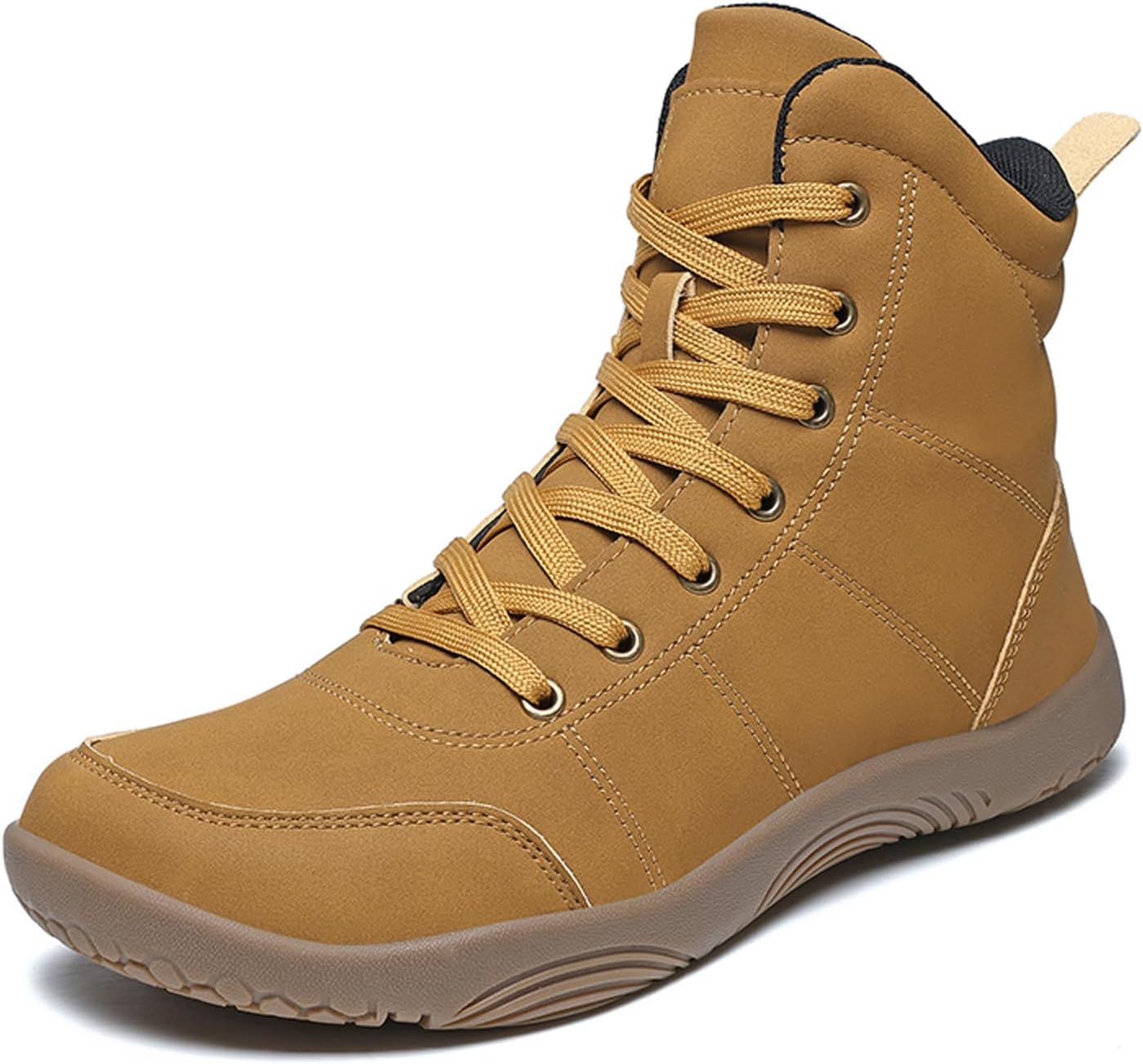 

Зимние ботинки CERYTHRINA с высоким голенищем для босоногой ходьбы: минималистичные, с нулевым перепадом, с широкой носочной частью, кроссовки для женщин и мужчин, желтый