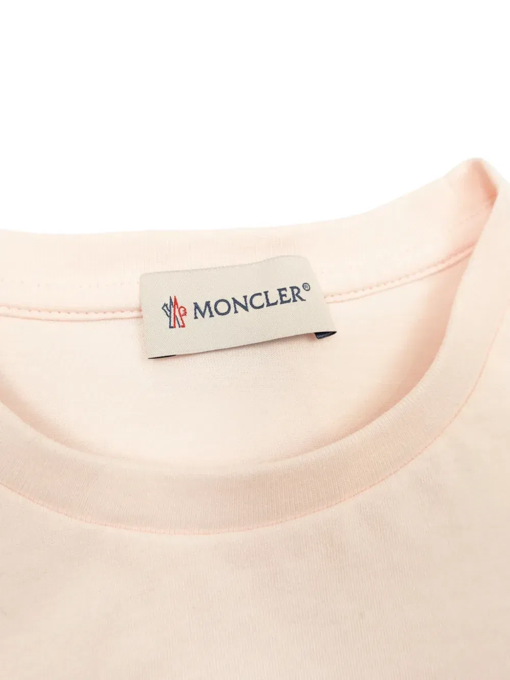 Футболка с короткими рукавами и цветочным принтом Moncler Enfant, бежевый — фото 4