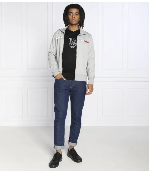 Лонгслив regular fit Emporio Armani, черный — фото 2