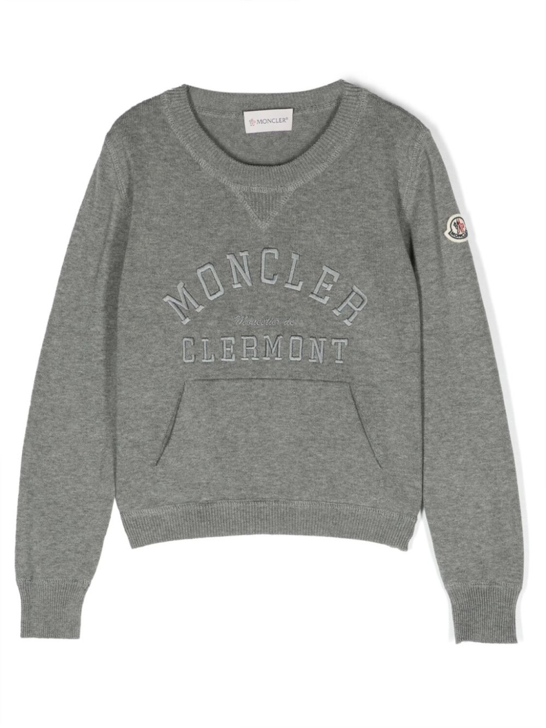 

Moncler Enfant джемпер с вышитым логотипом, серый