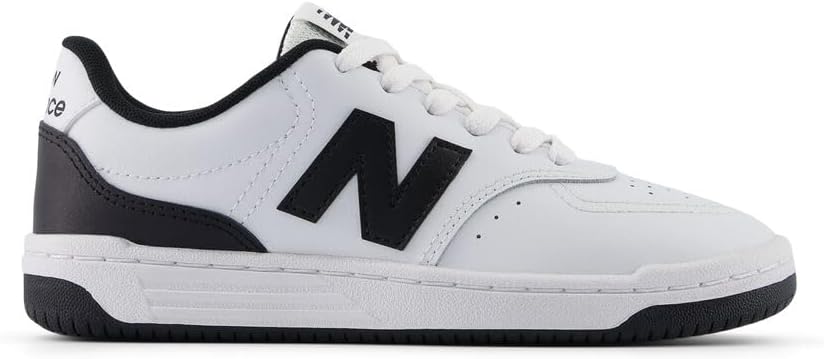 Кроссовки New Balance Unisex-Child Bb80 V1 на шнуровке, белый/черный — фото 3