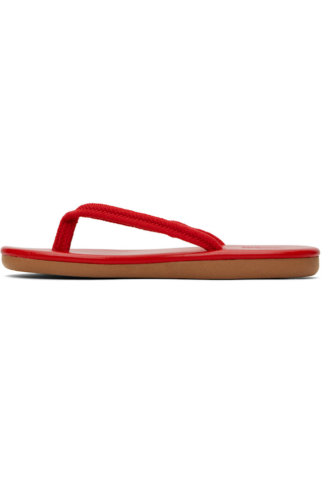 Саионара вьетнамки с верёвочными ремнями Ancient Greek Sandals, красный — фото 3