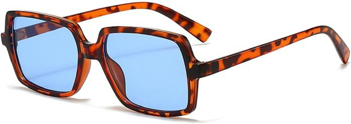 

Ретро-солнцезащитные очки квадратной формы для женщин, модные градиентные очки с защитой от УФ-излучения UV400, трендовые мужские солнцезащитные очки-пилот в стиле панк для вождения mincl, Leopard Blue