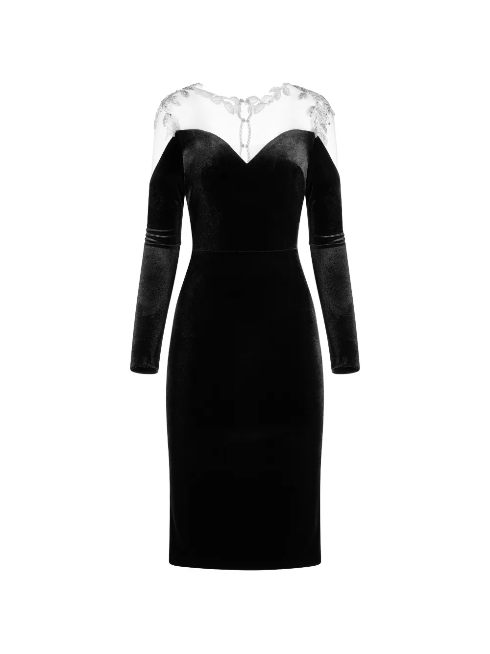 

Бархатное миди-платье Imroska 26 Leaves с V-образным вырезом Imroska, черный