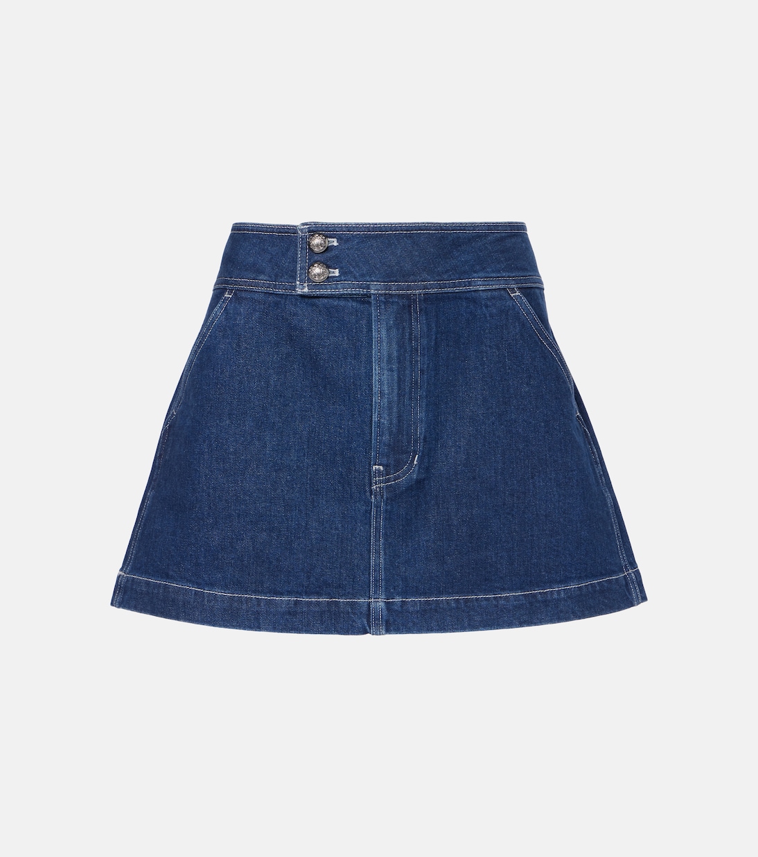 

Мини-юбка из денима Bowen Veronica Beard, Indigo Rinse