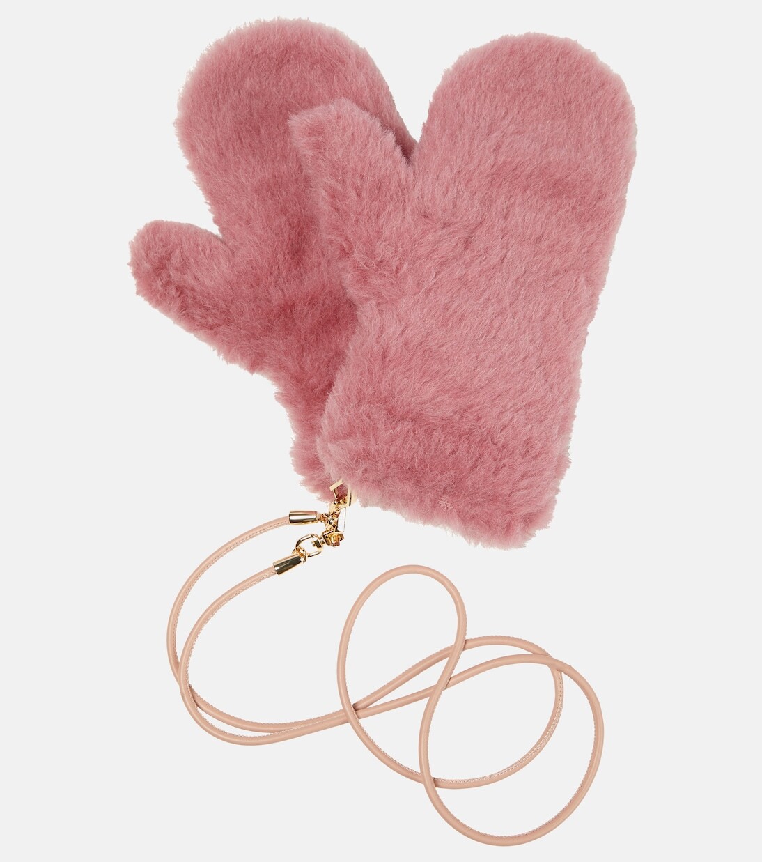 

Плюшевые варежки омбрато Max Mara, розовый