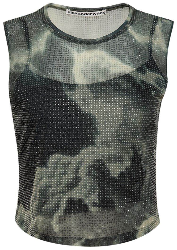 

Укороченная майка с круглым вырезом Alexander Wang, черный