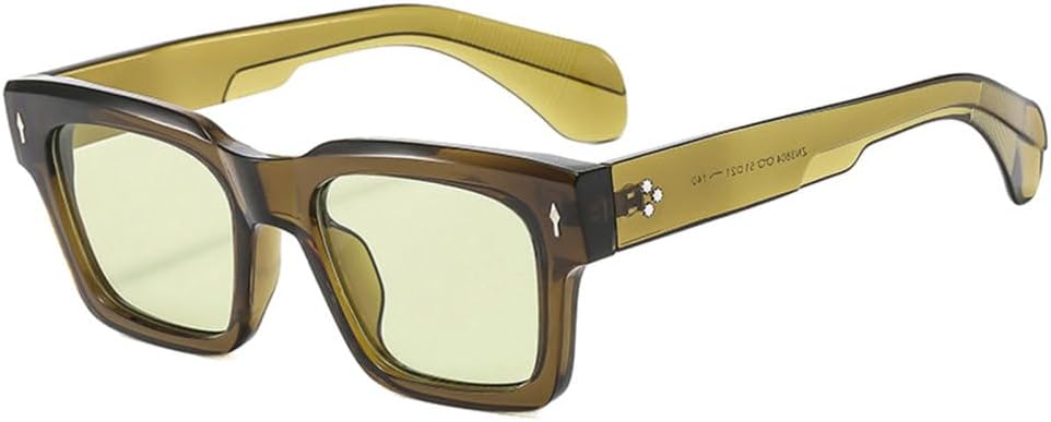 

Мужские солнцезащитные очки оливково-зеленого цвета в стиле ретро с заклепками, женские солнцезащитные очки в стиле панк, модные солнцезащитные очки UV400, SUN236 Generic, Olive Green Green