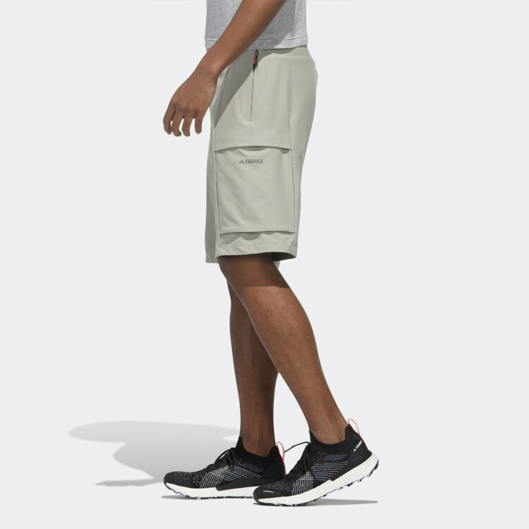 Повседневные шорты мужские кожаные серые Adidas, цвет Leather Gray — фото 4