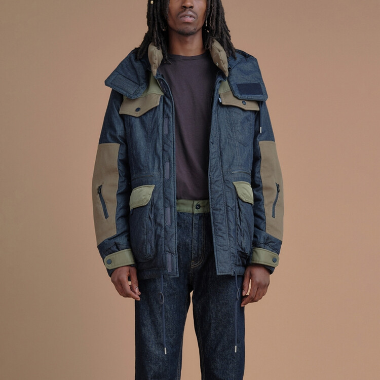 Белая куртка Mountaineering X Outdoor для мужчин, джинсовая Levi’S, цвет Denim — фото 4