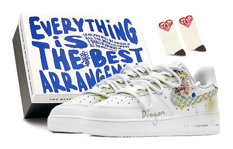 

Мужские кроссовки для скейтбординга Nike Air Force 1, White/Green