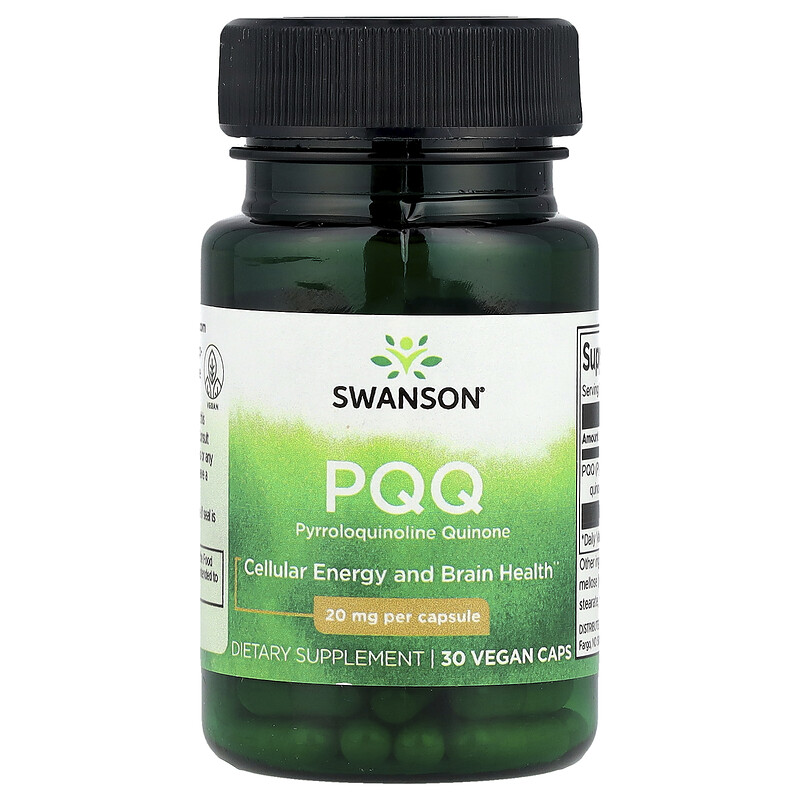 

Swanson, PQQ, 20 мг, 30 растительных капсул