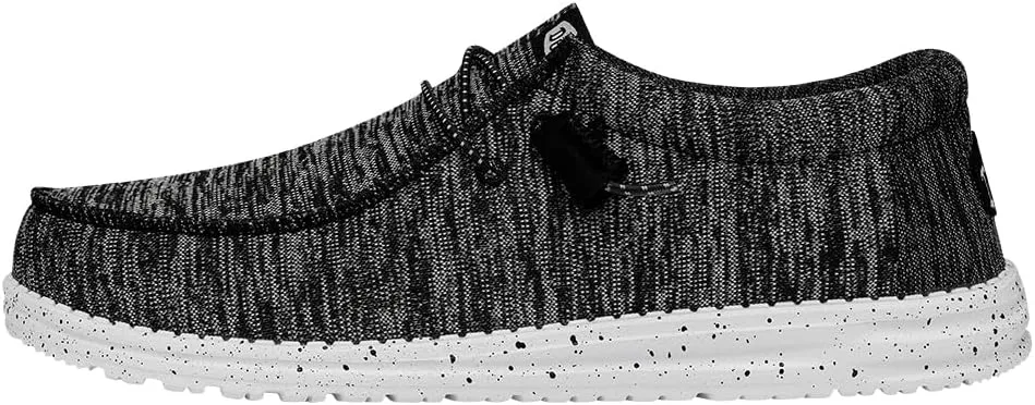 Кеды Hey Dude Wally Sport Knit | Мужские лоферы | Мужские слипоны | Комфортные и легкие HEYDUDE, черно-белый — фото 2