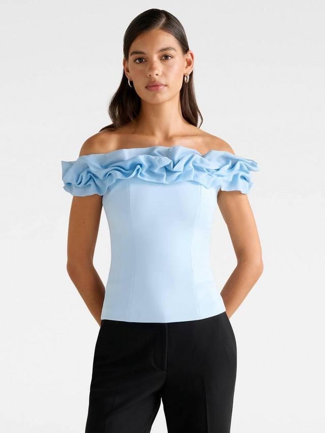 

Топ-бюстье Stephanie из крепа с рюшами Forever New, Soft Blue
