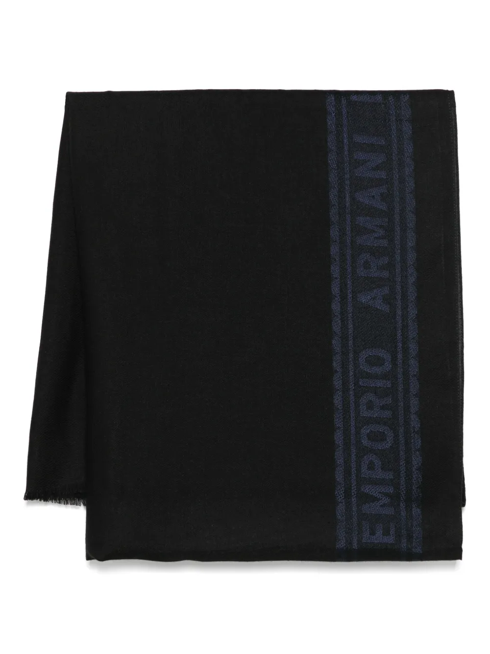 

Шарф с жаккардовым логотипом EMPORIO ARMANI, черный