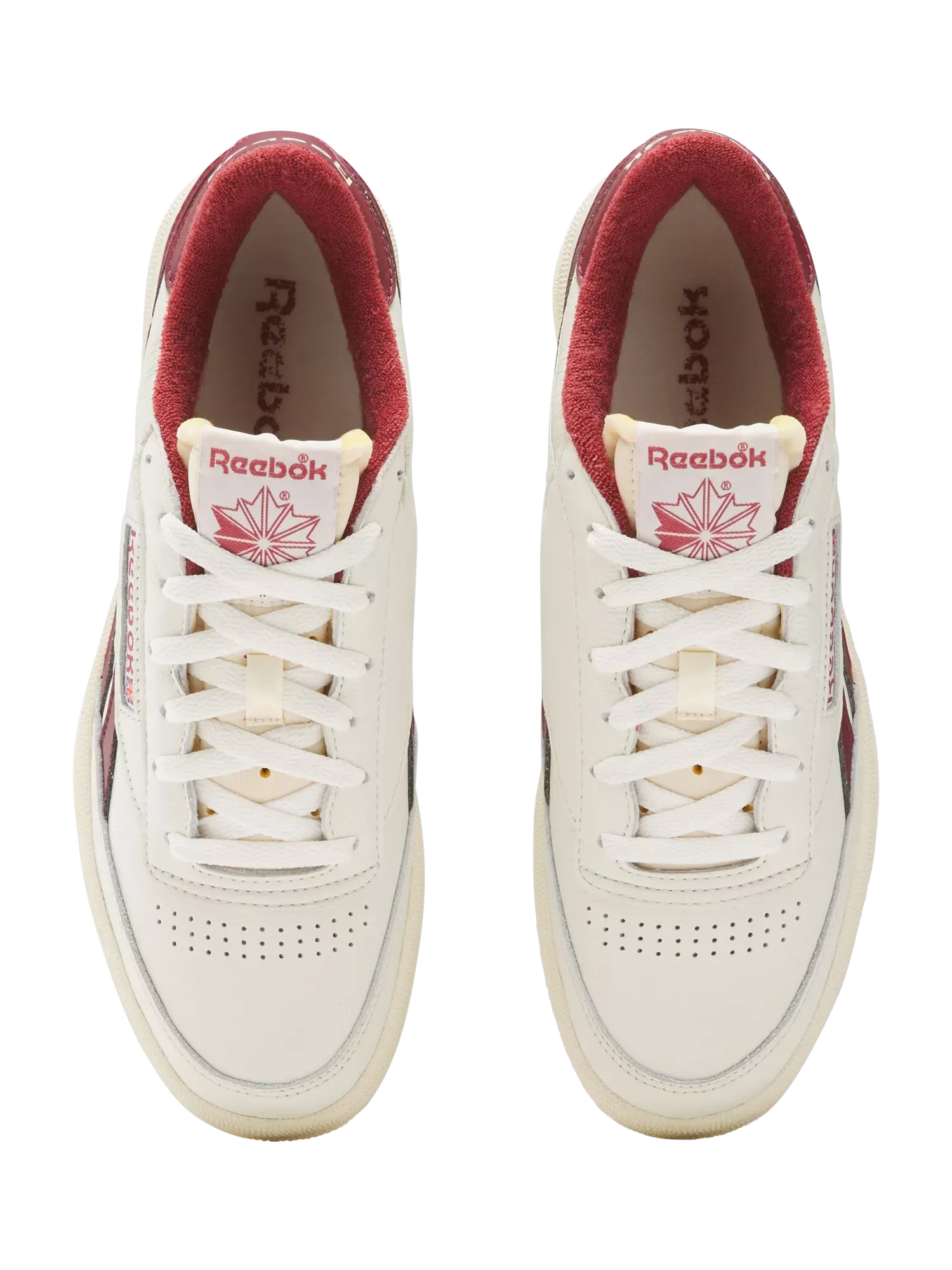 Винтажные кроссовки Club C Revenge на шнуровке, цвет мел/бордовый Reebok — фото 3