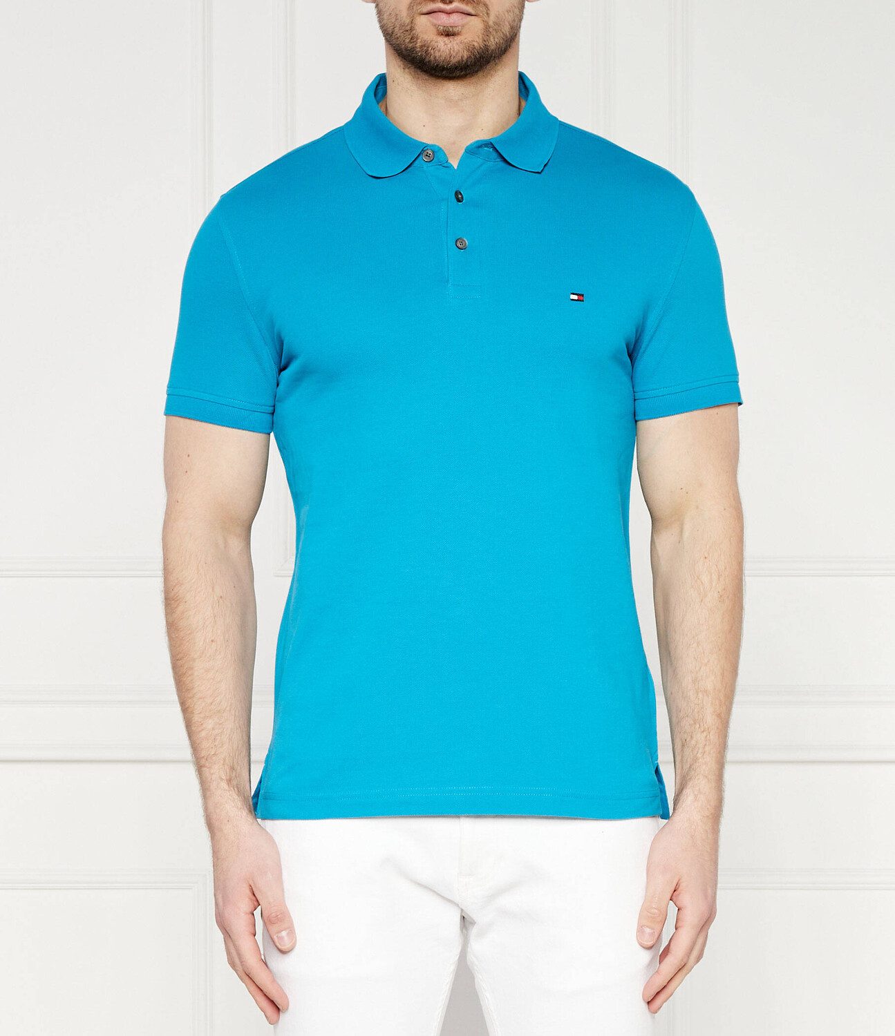 

Поло Tommy Hilfiger Slim Fit pique, цвет mare