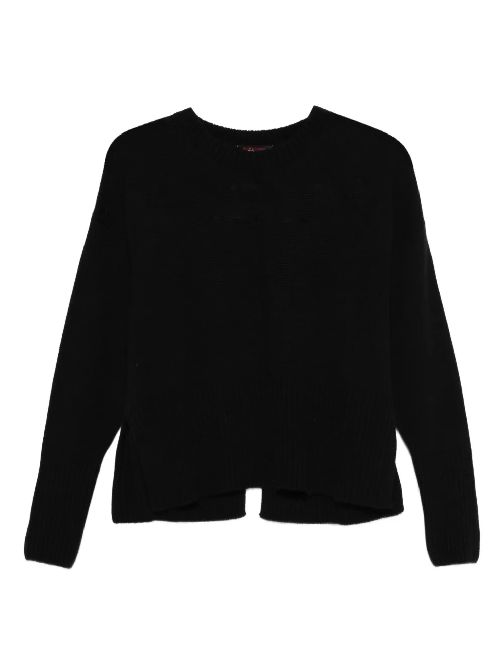 

Кашемировый пуловер с разрезом на спинке Incentive! Cashmere, черный