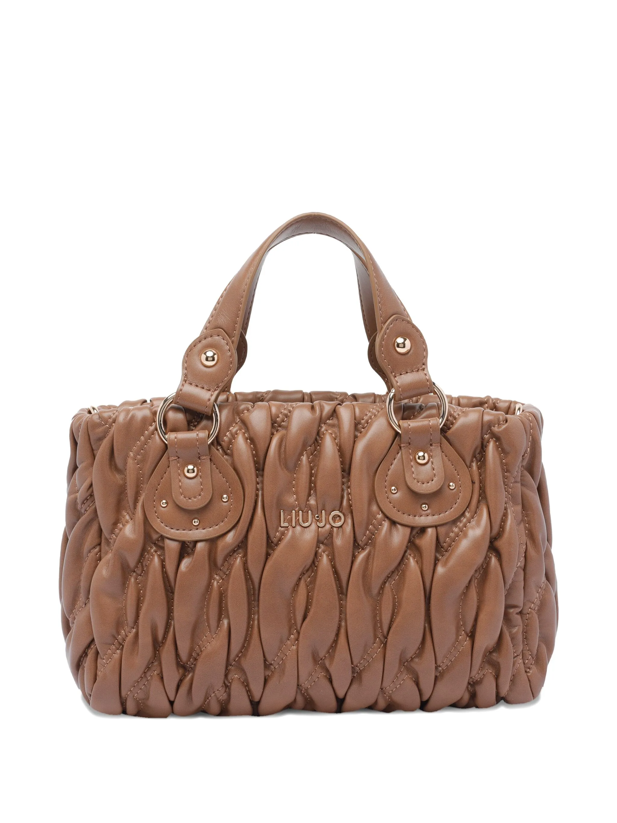 

Стеганая сумка-тоут с логотипом Liu Jo, коричневый