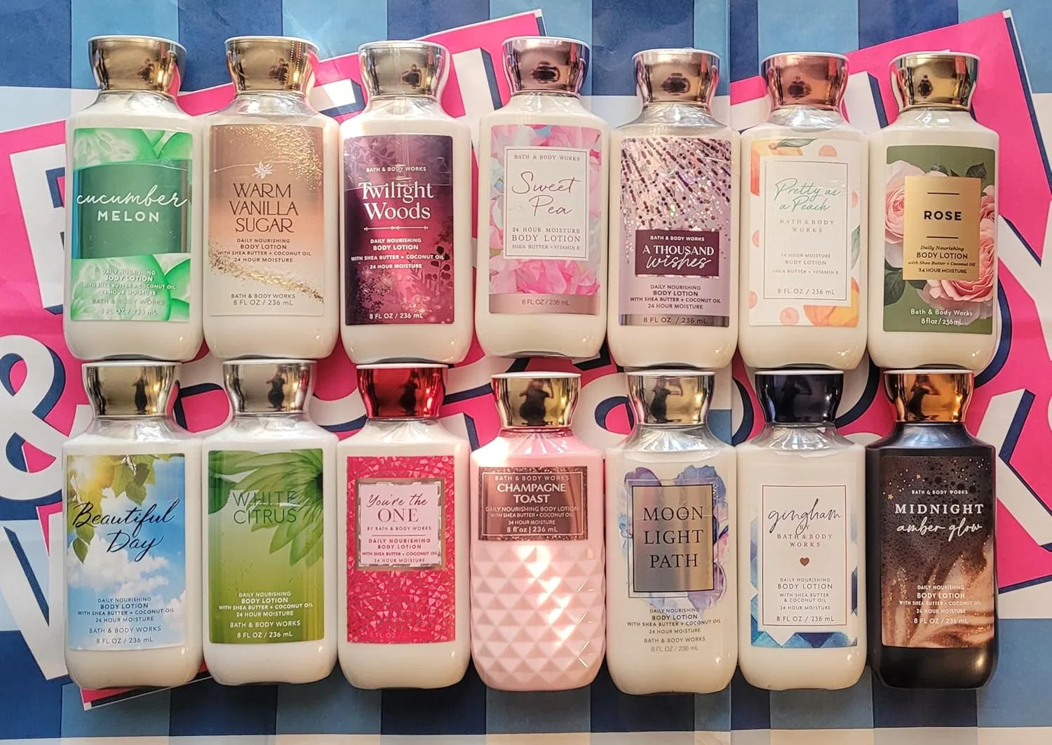 Набор лосьонов для тела Bath & Body Works, 5 ароматов, 5 x 236 мл — фото 2