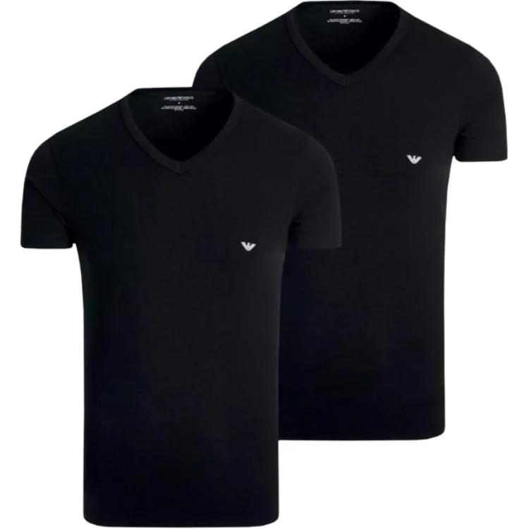 EMPORIO ARMANI Футболка мужская 2 шт черная — фото 3
